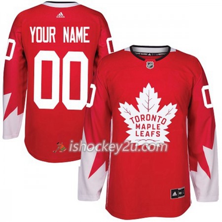 Mænd NHL Toronto Maple Leafs Tilpasset Adidas 2017-2018 Rød Authentic